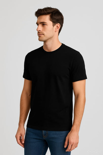 PREMIUM COTTON BLACK T SHIRT